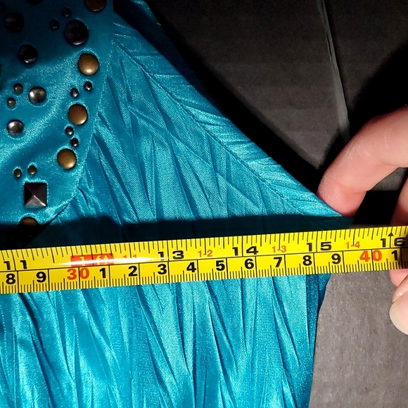 NEW HeartSoul Turquoise Blouse Tank Top with Rivets. Size Small (with tags) - Picture 15 of 15